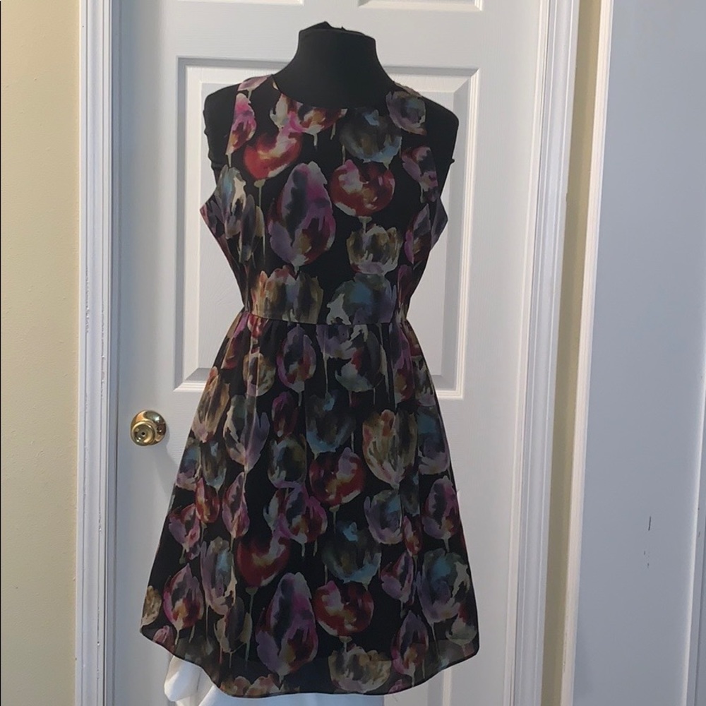 MM Couture sz L burgundy/blk sleeveless dress